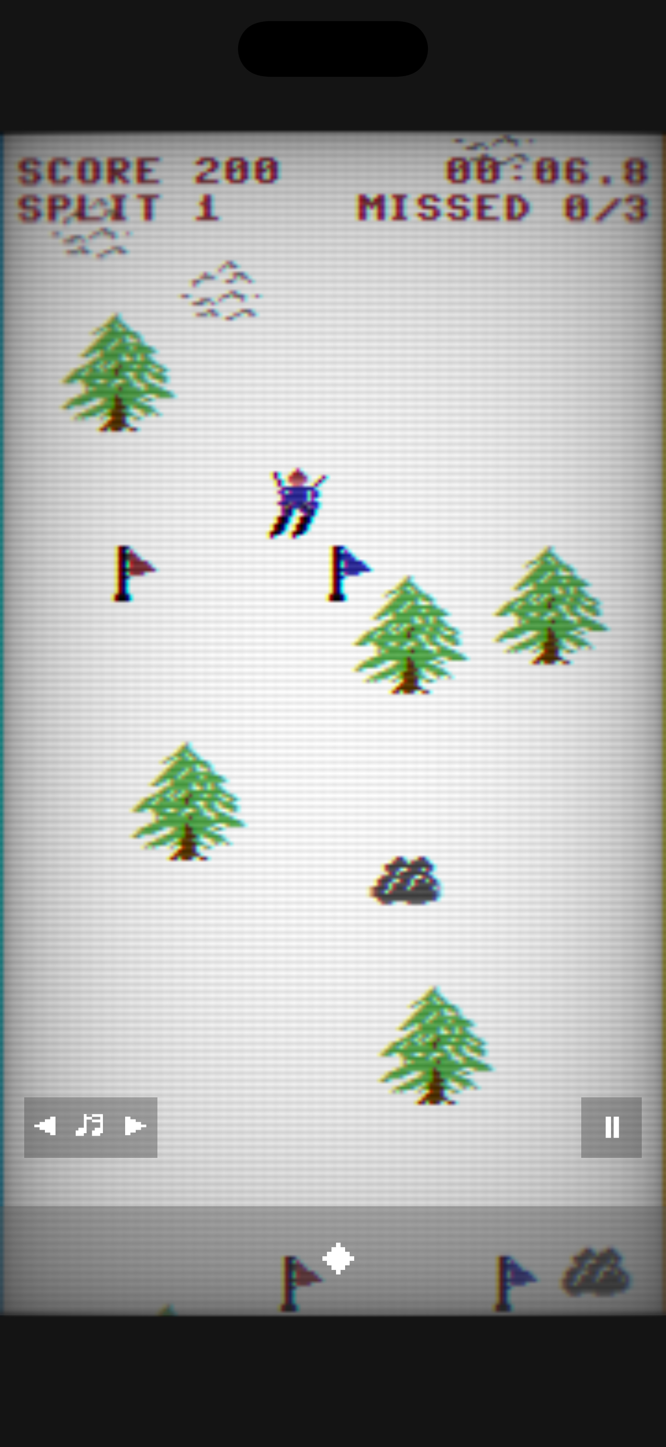 SLALOM 64 gameplay — skiing through gates
